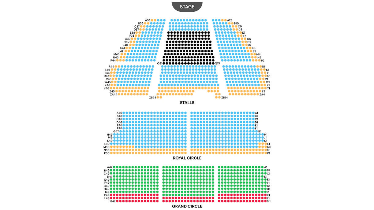 Lyceum Theatre Seating Plan, London Best Seats, Pricing & Tickets